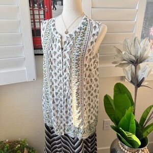 Tu White Floral Viscose Blouse